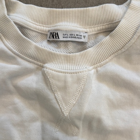 Zara Women’s Raw Hem Sweatshirt & Sweatpants, Sz L - Picture 3 of 8